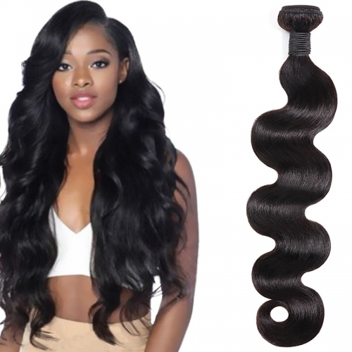 TD HAIR 1PCS Natural Color 1B# Body Wave Brazilian Remy Bundle Hair Extension Hair Weave Bundles 100% Human Hair Weaving For Black Women