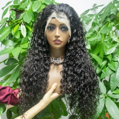13x4 Water Wave Transparent Lace Front Wig Cuticle Aligned Virgin Human Hair Wigs with 180% Full Density Wigs Water Curly