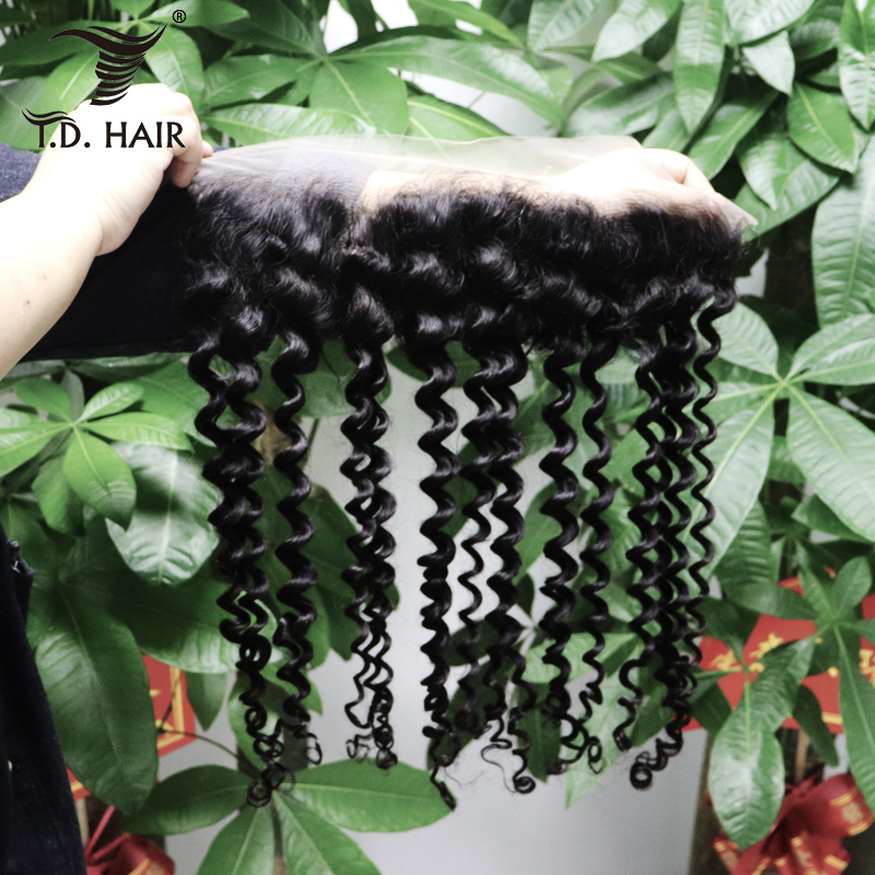 Human Hair Unprocessed Brazilian Lace Frontal 13x4 Ear To Ear Lace Frontal Deep wave 100% Cuticle Aligned  Brazilian Hair