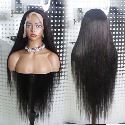 Human Hair Wigs 13x4 Transparent Lace Frontal Straight Hair 150% 180% Density Swiss Lace Front Wigs for Black Women Human Hair