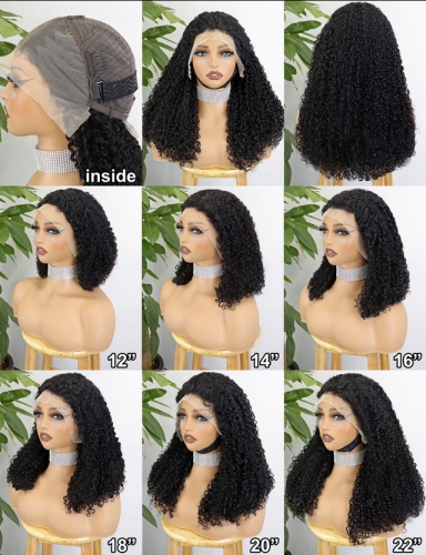 Wholesale Unprocessed Brazilian Virgin  Hair Pissy Curly 13x4 Lace Frontal  SDD Wigs Transparent Lace Human Hair Wigs