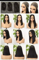Factory Sale Real Human Hair Bob Wig 4x4 Straight Bob Wigs Transparent Lace Front  Wig