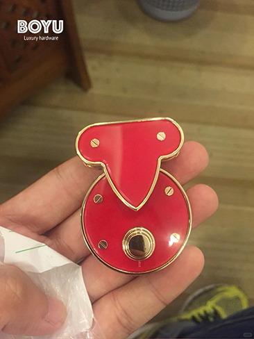 Alloy & Red Acrylic Hardware Locks