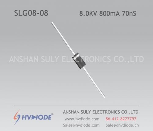 Military quality high frequency SLG08-08 ultra fast recovery high voltage diode 8KV800mA70nS