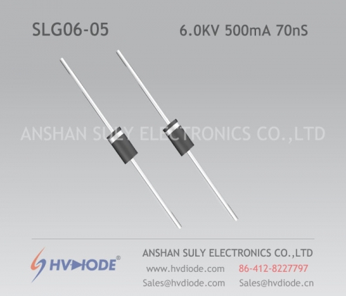 Genuine SLG06-05 high frequency high voltage diode 6KV500mA70nS ultra fast recovery HVDIODE manufacturer