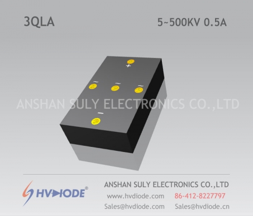 Genuino frecuencia de potencia 3QL5 ~ 500KV / 0.5A fabricantes de HVDIODE de puente trifásico de alto voltaje