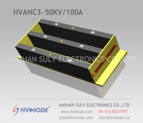 Netzfrequenz HVAHC3 ~ 50KV / 100A Hochstrom-Hochspannungsgleichrichterkomponenten HVDIODE echte Ware