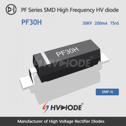 PF30H SMD высоковольтный диод 30кВ, 200мА, 75нс