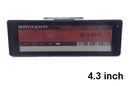 4.3 inch electronic shelf labels