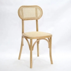 WC18 Wooden Rattan Mesh Chair