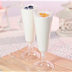 Disposable Plastic Mousse Cup Transparent Goblet Clear Decorated Cocktail Dessert cups