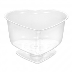4oz Clear heart shape PS plastic partyware,dessert cup with lid and spoons,disposible party items,dessert cups