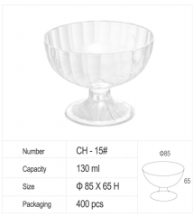 4oz Clear round plastic partyware with spoons,disposable plastic & pudding cup,party items
