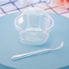 plastic jelly cup,Plastic Dessert Cups with lids Ice Cream Cups with spoons