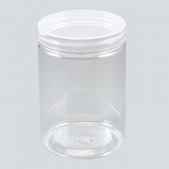 330ml plastic jar with lid,clear round PET bottles,food grade plastic container for foods