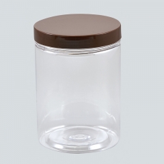 600ml plastic jar with lid,food grade PET bottles,plastic container for foods take away