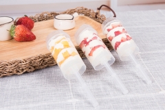 Round Shape Clear Push-Up Cake Pop Shooter Plastic Dessert PP Cake Push Cylinder