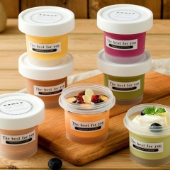 Ice Cream Cups PP Plastic Packaging Bowl Yogurt Jar Dessert cup with lid