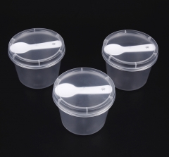 Appetizer Parfait Mousse Pudding Cups Clear Plastic Dessert Cups with Lids and Spoons
