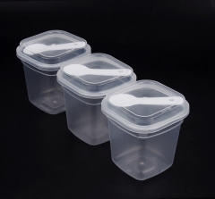 Mini Dessert Cups with Lids and Spoons Square Large Clear Plastic Parfait Appetizer Cup