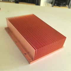 High-Density Skived Fin Heat Sink Copper fins/Aluminum fins 90x90x27mm OEM