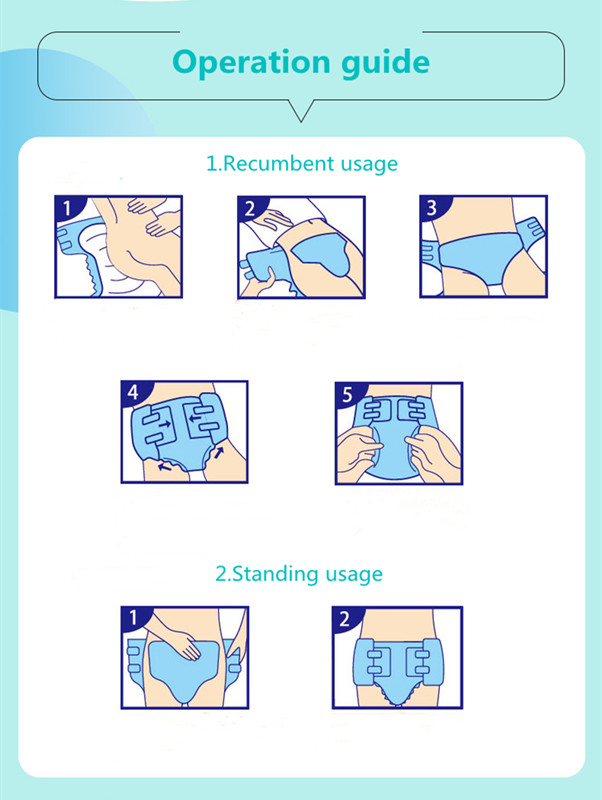 Disposable Adult Diapers Strong water absorption diaper breathable tab ...