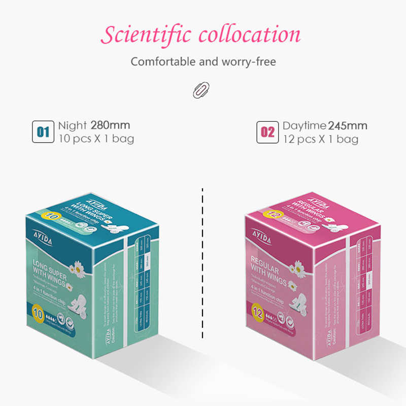 Eco biodegradable sanitary pads hypoallergenic organic period pads