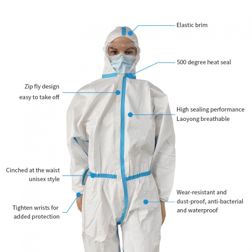 disposable PPE products disposable coveralls ppe sms pp coverall