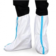 Customized sms protective shoes disposable high top overshoes elastic band hand made boot covers