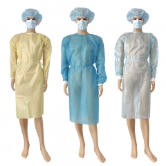 Bulk wholesale adult long sleeve examination suits polypropylene spunbond latex free blue gowns disposable isolation gowns