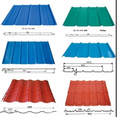 Prepainted GI steel coil / PPGI/ color coated galvanized steel sheet IBR/Round corrugation