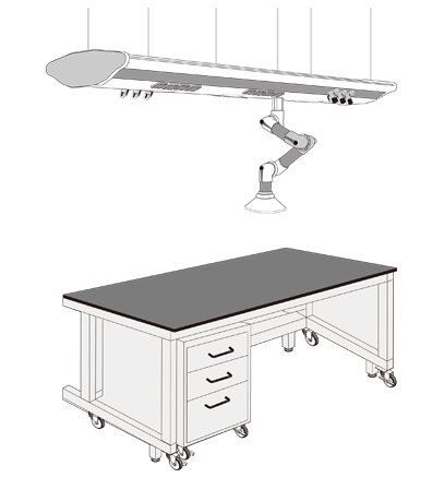 BANC DE LABORATOIRE MOBILE