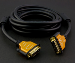 DVI-D(24+1)/ DVI-D Dual Link Cable with Ferrite( Aluminum)
