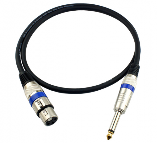 XLR Female to 1/4 Inch (6.35mm)Mono Male Audio Cable,(Middle end)