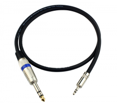 1/4 Inch stereo Male to 3.5mm stereo cable（Middle end)