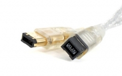 Firewire 400 9 Pin to 6 Pin Cable, IEEE-1394a Gold Transparent