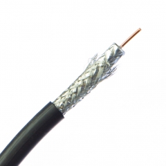 RG58/U Coaxial Cable, Black, 20 AWG (CCS)