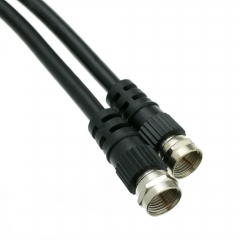 Black Nickle F-pin RG59 Coaxial Cable （CCS）