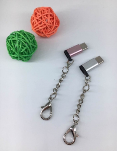 micro 5P to type-c Adapter （Aluminum) with Key ring
