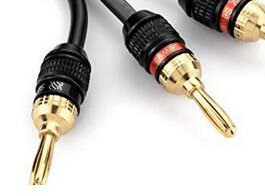 Banana Plug for Speaker Cable, Pure Copper, Black and Red, 2 Piece