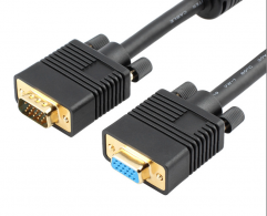 VGA 3+6 Cable HD15male to female (Gold)