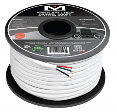 Four core Speaker Wire CL2 Rated for In-Wall Use （BC）