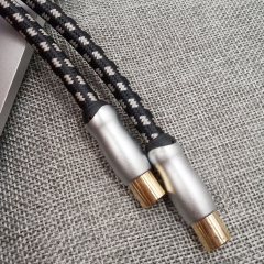 Plenum 9.5mm Male to 9.5mm Female Metal Plug PP Yarn （Four shielding）
