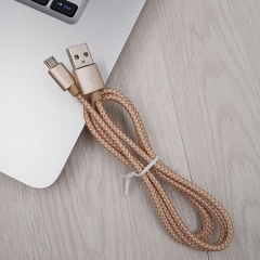 USB2.0 To Micro USB Fast Charging Cable (Aluminum) PP Yarn 4 colors