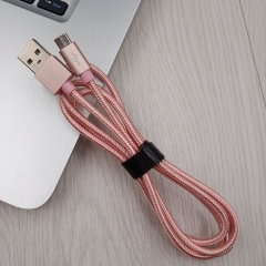 USB2.0 To Micro USB Fast Charging Cable (Aluminum) PP Yarn 4 colors