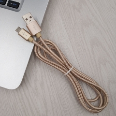USB2.0 To Micro USB Fast Charging Cable (Aluminum) PP Yarn 4 colors