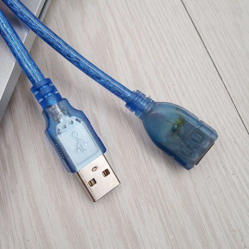 USB 2.0 Cable,Type A Male to Type A Female （Transparent blue）