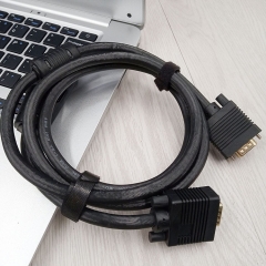 SVGA (3+9)Cable, Black, HD15 Male （Gold)
