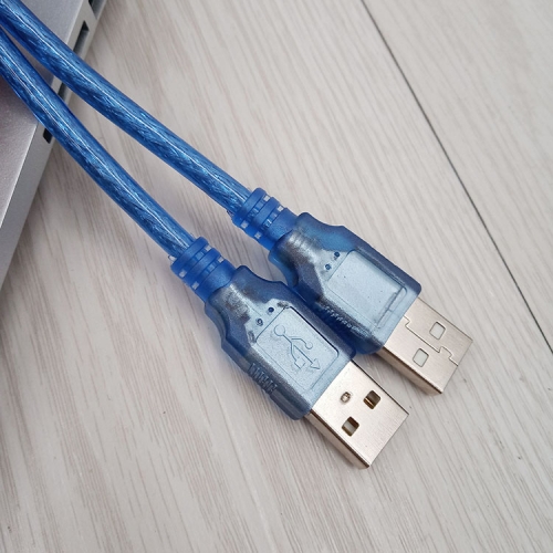 USB 2.0 Type A Male to Type A Male Cable （Transparent blue）