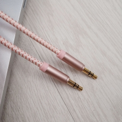 Aux cable ,Aluminum plug PP yarn